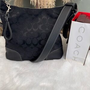 Coach Signature Shoulder Bag Canvas and Leather